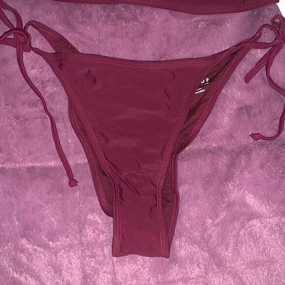 Burgundy Two Piece Swimwear - Picture 2 of 6